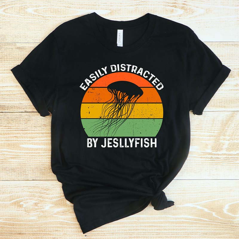 Easily Distracted by Jellyfish Ocean T-Shirt