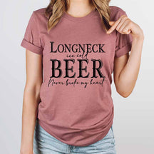 Longneck Ice Cold Beer Lyrics T-Shirt