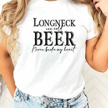 Longneck Ice Cold Beer Lyrics T-Shirt